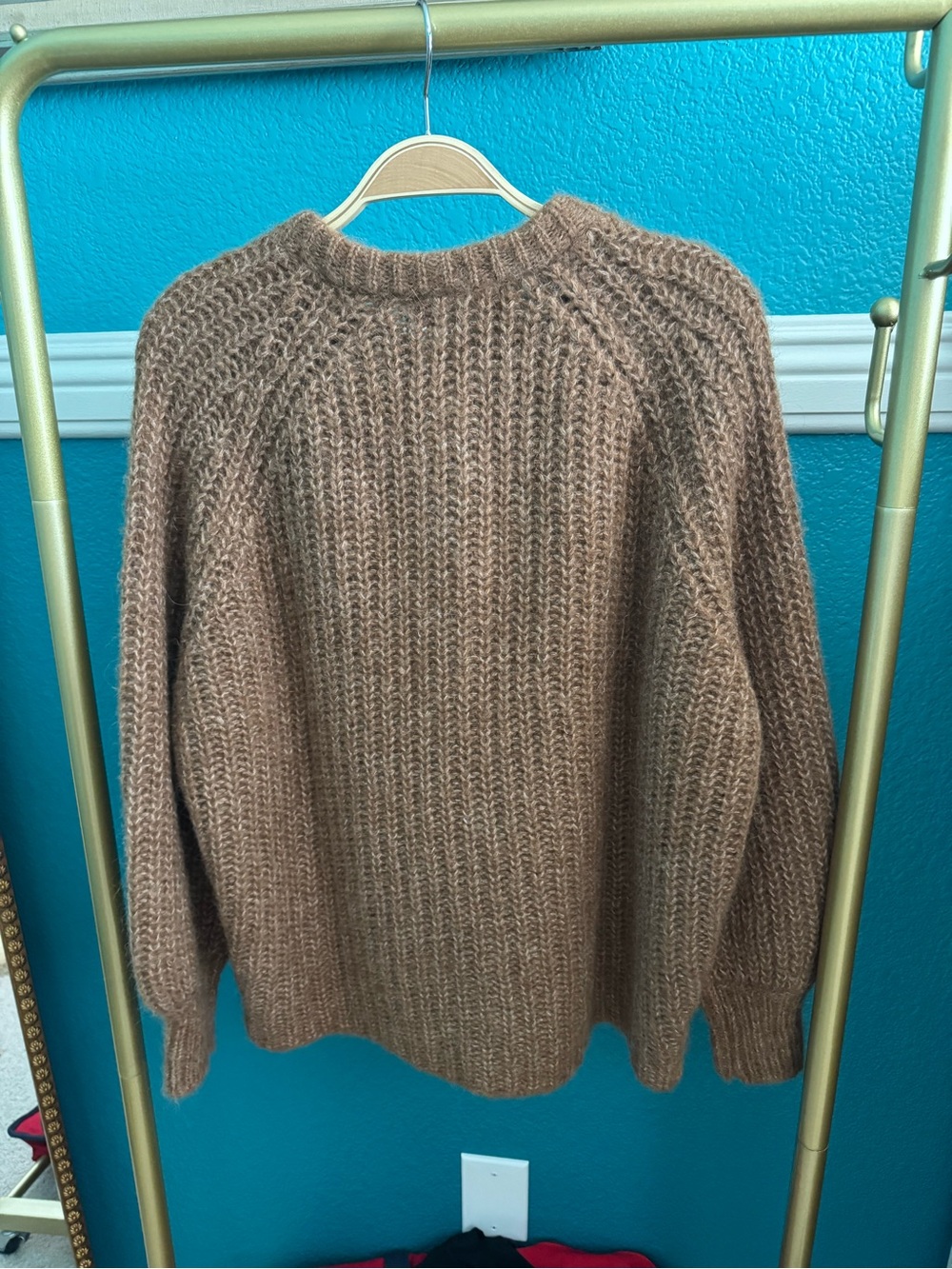 Sezane Mottled Camel Cardigan - Picture 2 of 6